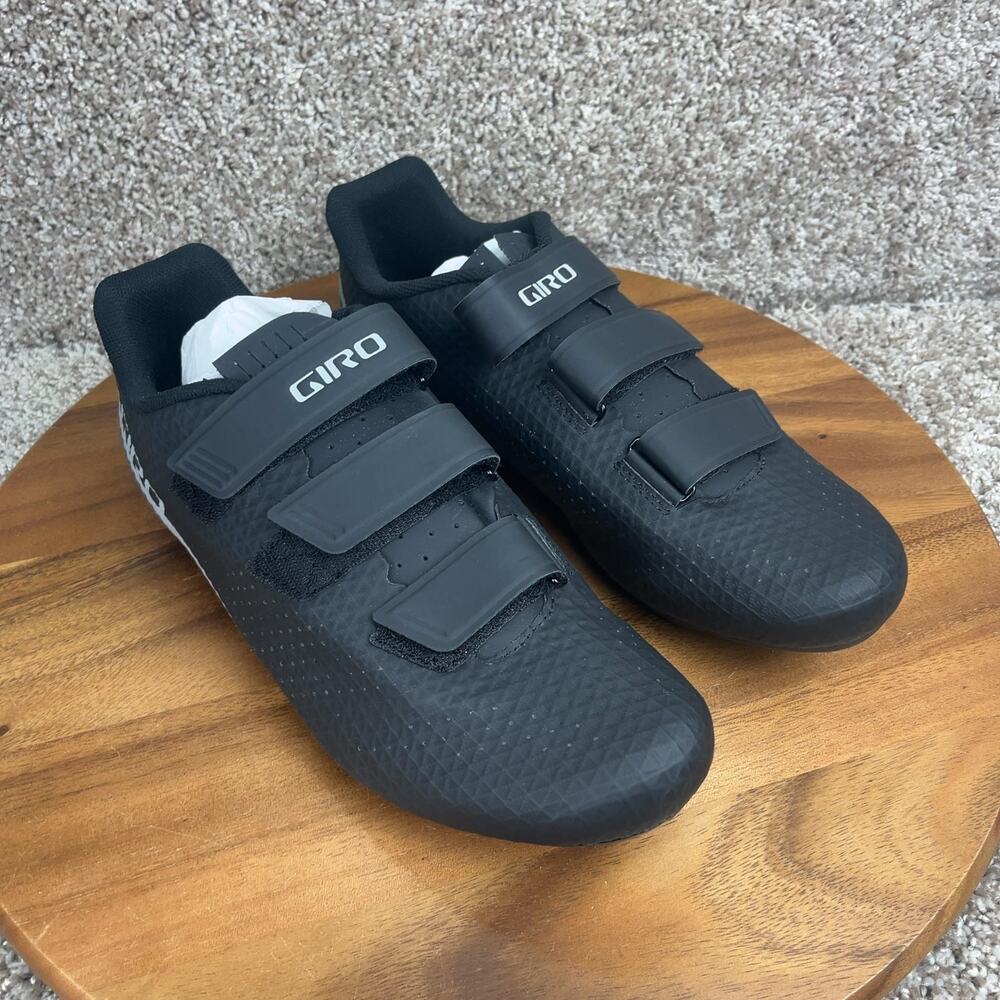 Giro Stylus Men's Road Cycling Shoes Black Hook & Loop Straps EU 47 / US 13
